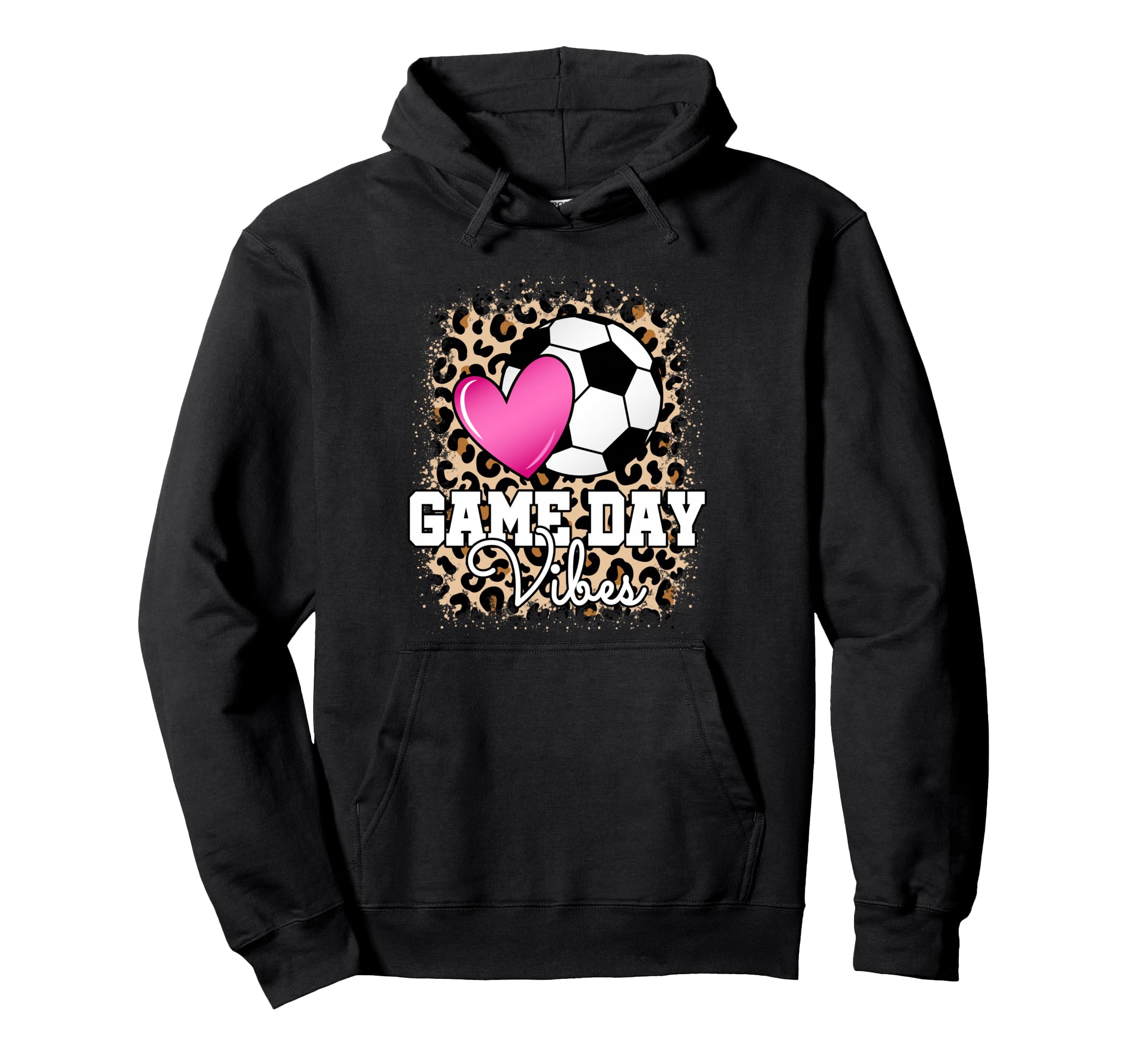 Game Day Soccer Leopard Soccer Hoodie - Aesthetic Graphic Unisex