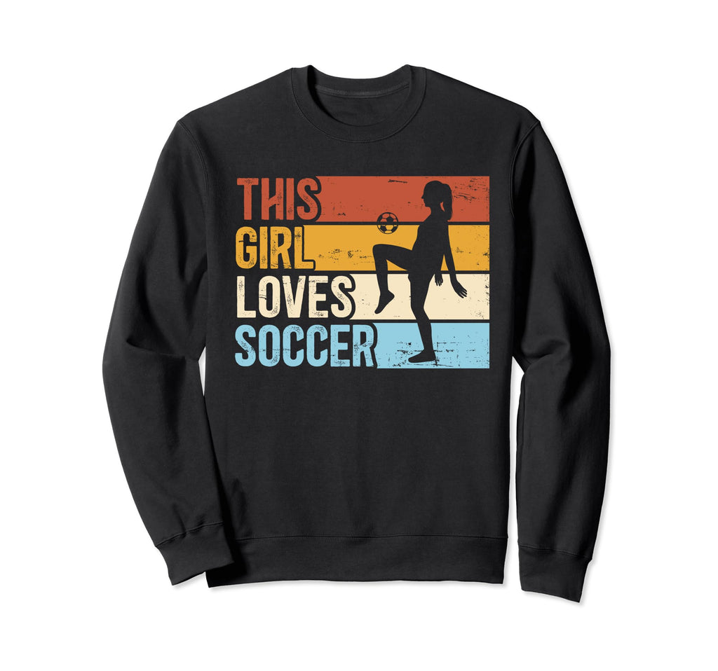 Sport Funny This Loves Soccer Sweatshirt - Minimalist Print Unisex