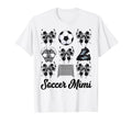 Soccer Mimi Bow Soccer Mom Mommy Mothers T-Shirt - Trendy Graphic Unisex
