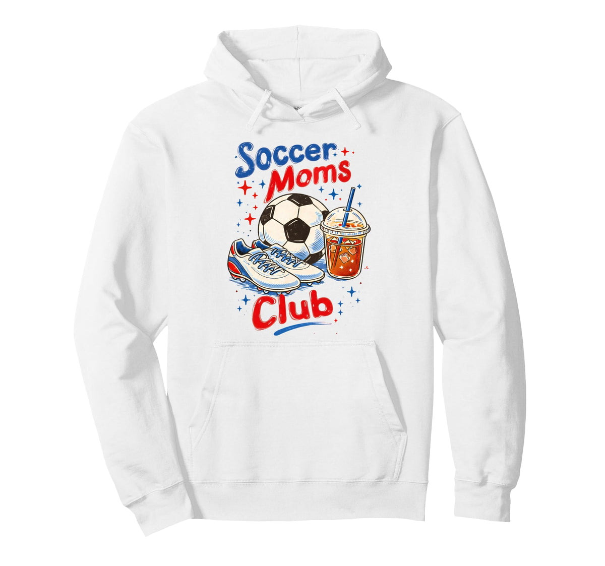 Soccer Moms Club Soccer Mama Game Day Vibes Hoodie - Unique Graphic Unisex