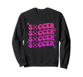 Soccer Coquette Bow Soccer Mom Sweatshirt - Aesthetic Graphic Unisex