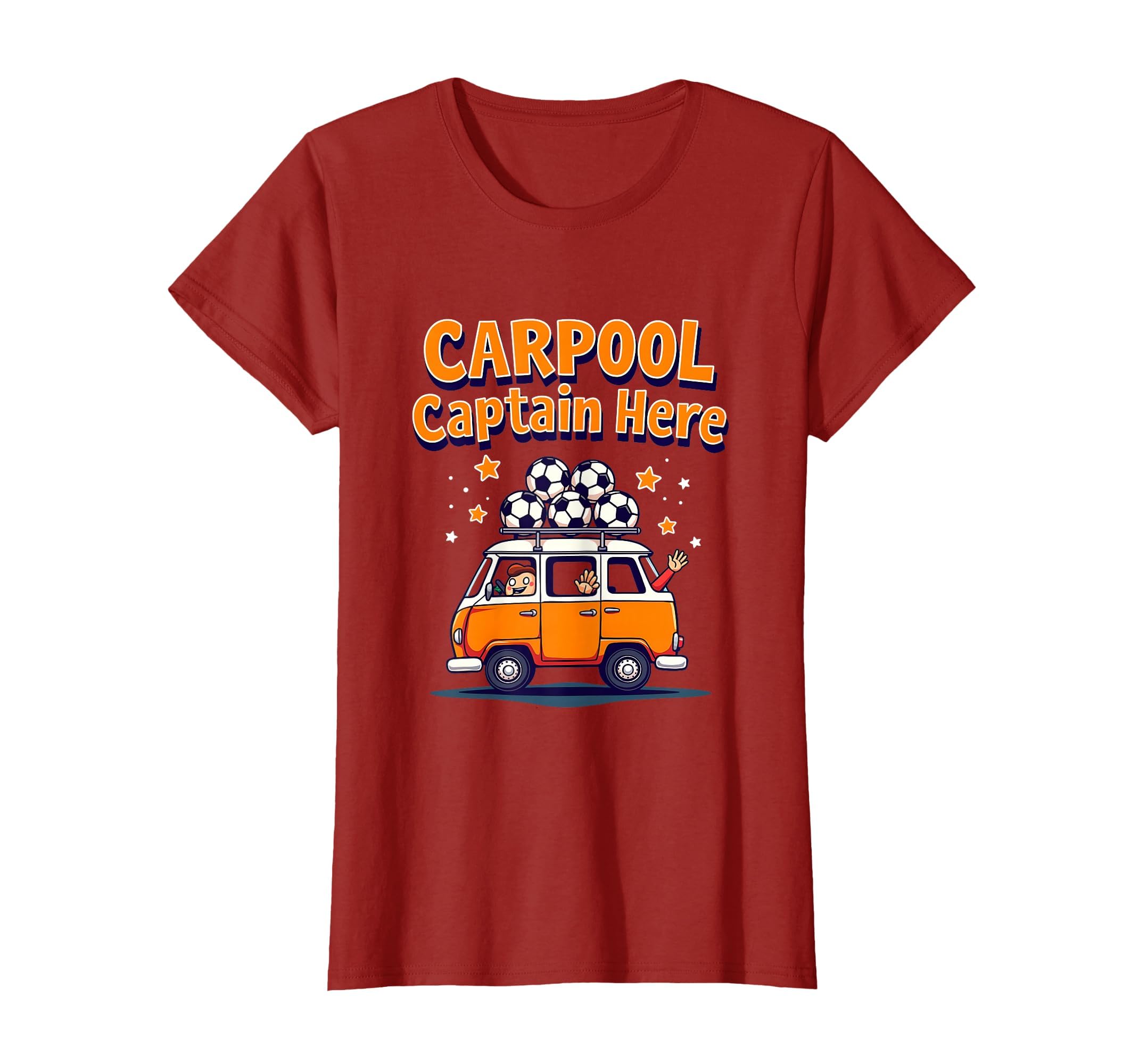 Carpool Captain Soccer Mom T-Shirt - Casual Everyday Wear Unisex