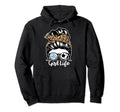 Life Messy Bun Hair Funny Soccer Hoodie - Graphic Print for Adults