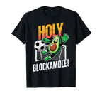 Holy Blockamole Avocado Soccer T-Shirt - Minimalist Print for Adults