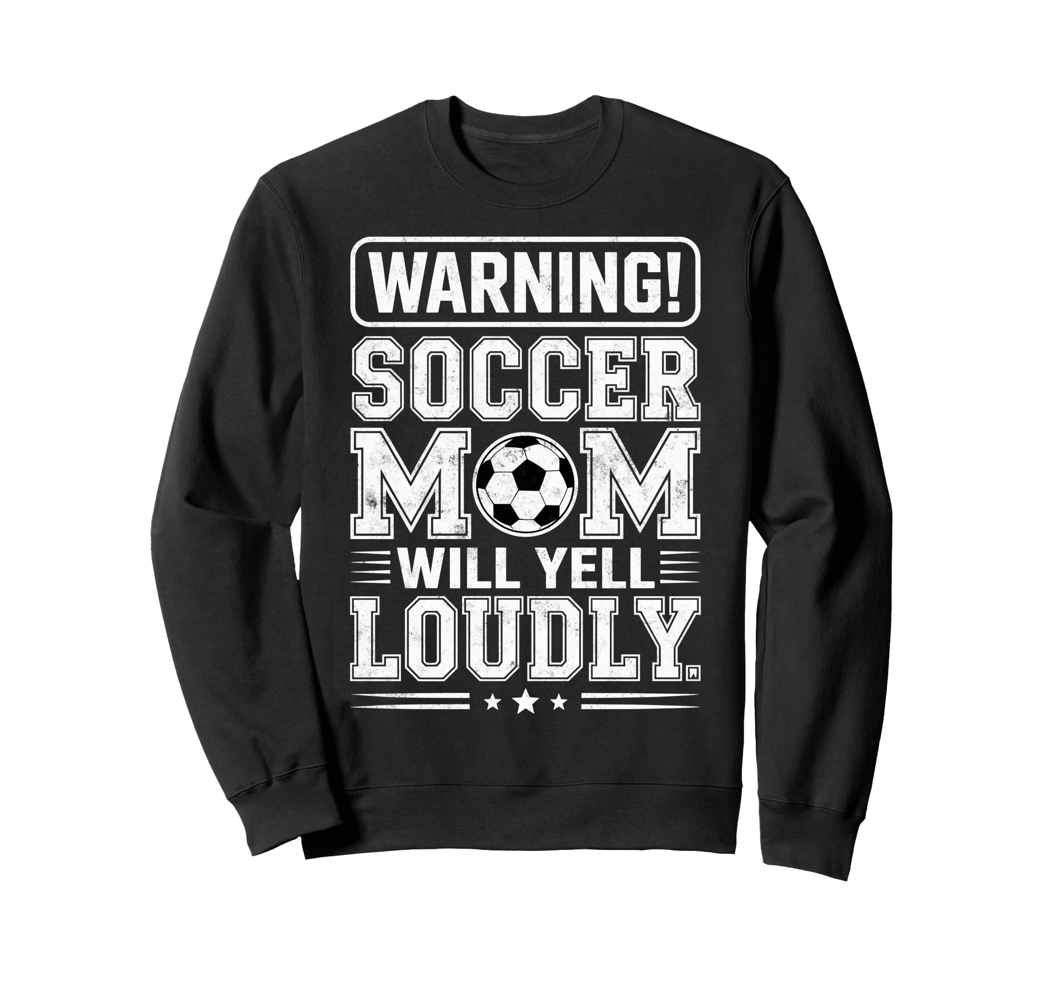 Warning Soccer Football Mom Sweatshirt - Minimalist Print for Adults