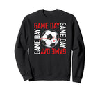 Game Day Soccer Heart Soccer Game Sweatshirt - Minimalist Print Men Women