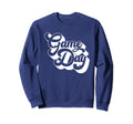 Game Day White Blue Sports Sweatshirt - Casual Everyday Wear Men Women