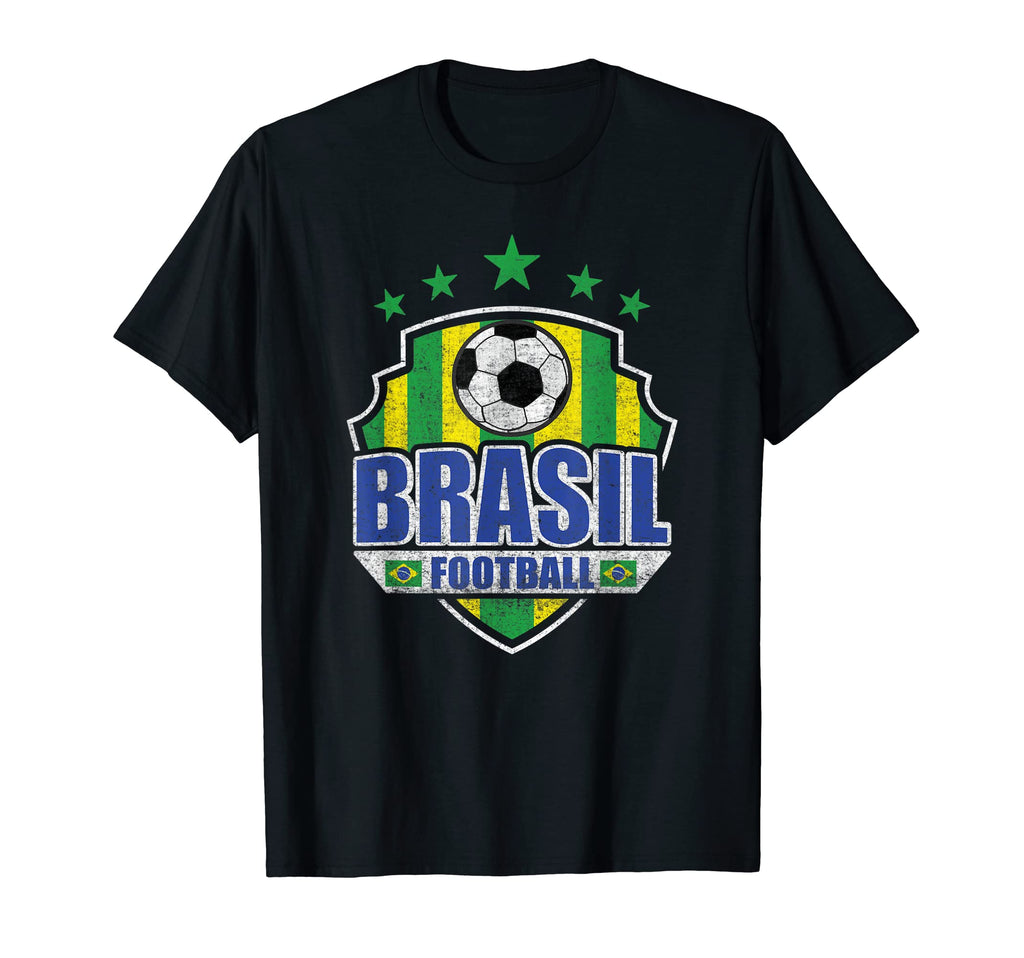 Brasil Brazilian Flag Soccer Football T-Shirt - Graphic Print Unisex