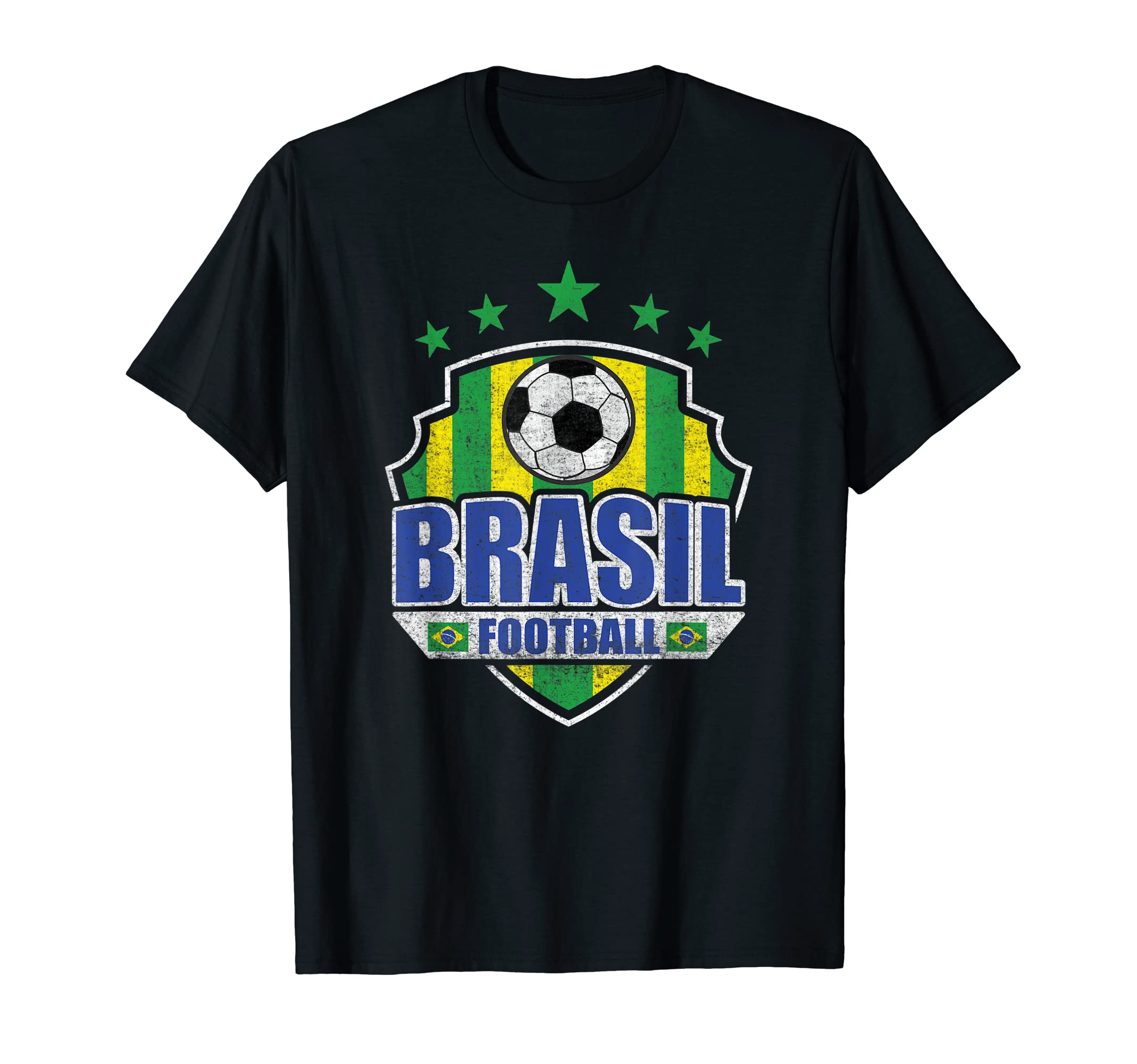 Brasil Brazilian Flag Soccer Football T-Shirt - Graphic Print Unisex