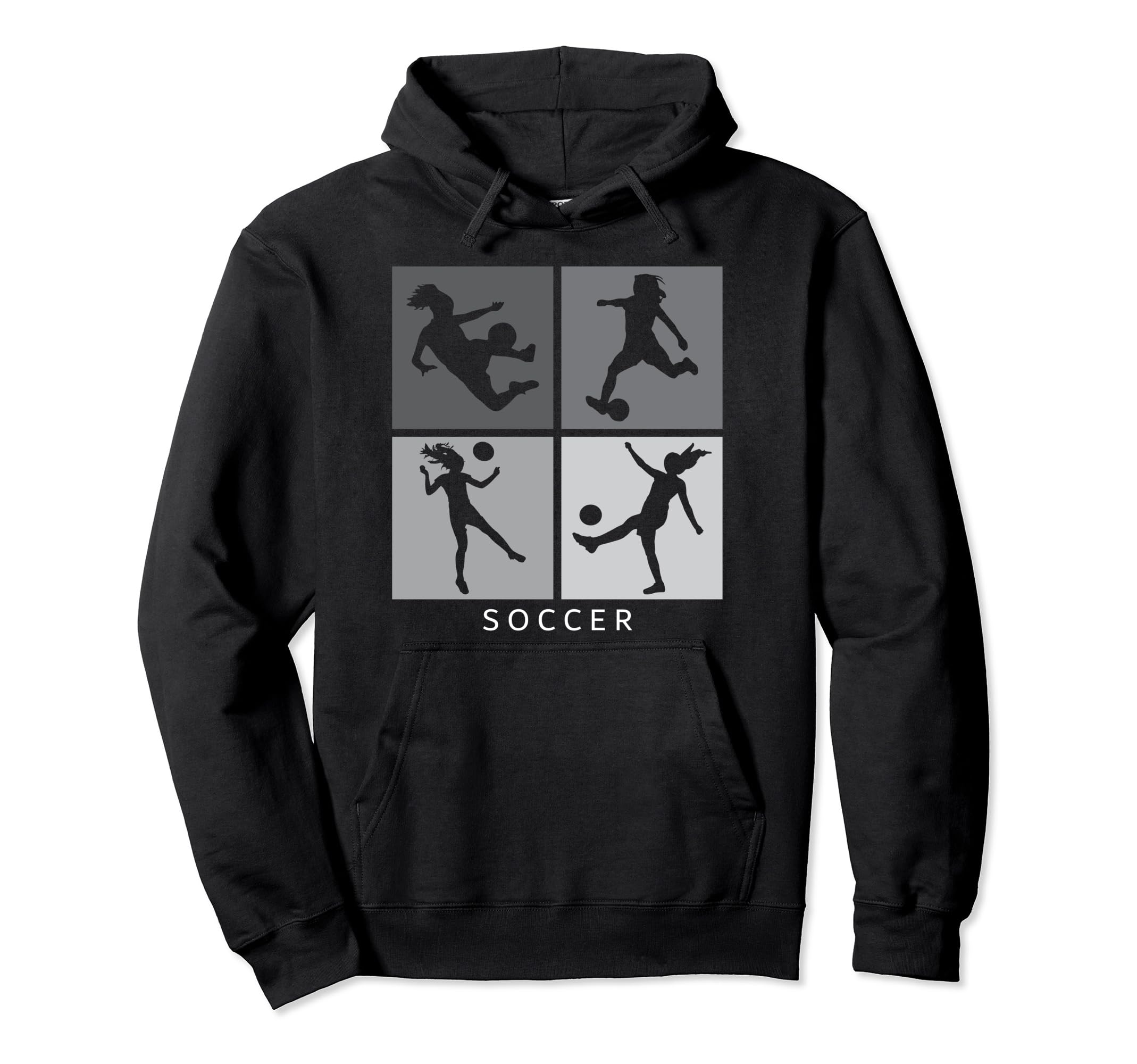 Soccer Silhouette Soccer Soccer Mom Hoodie - Custom Art Print for Adults