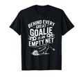 Soccer Goal Behind Every Great Goalie T-Shirt - Trendy Graphic for Adults