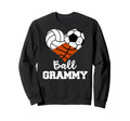 Ball Grammy Heart Funny Volleyball Sweatshirt - Custom Art Print Unisex