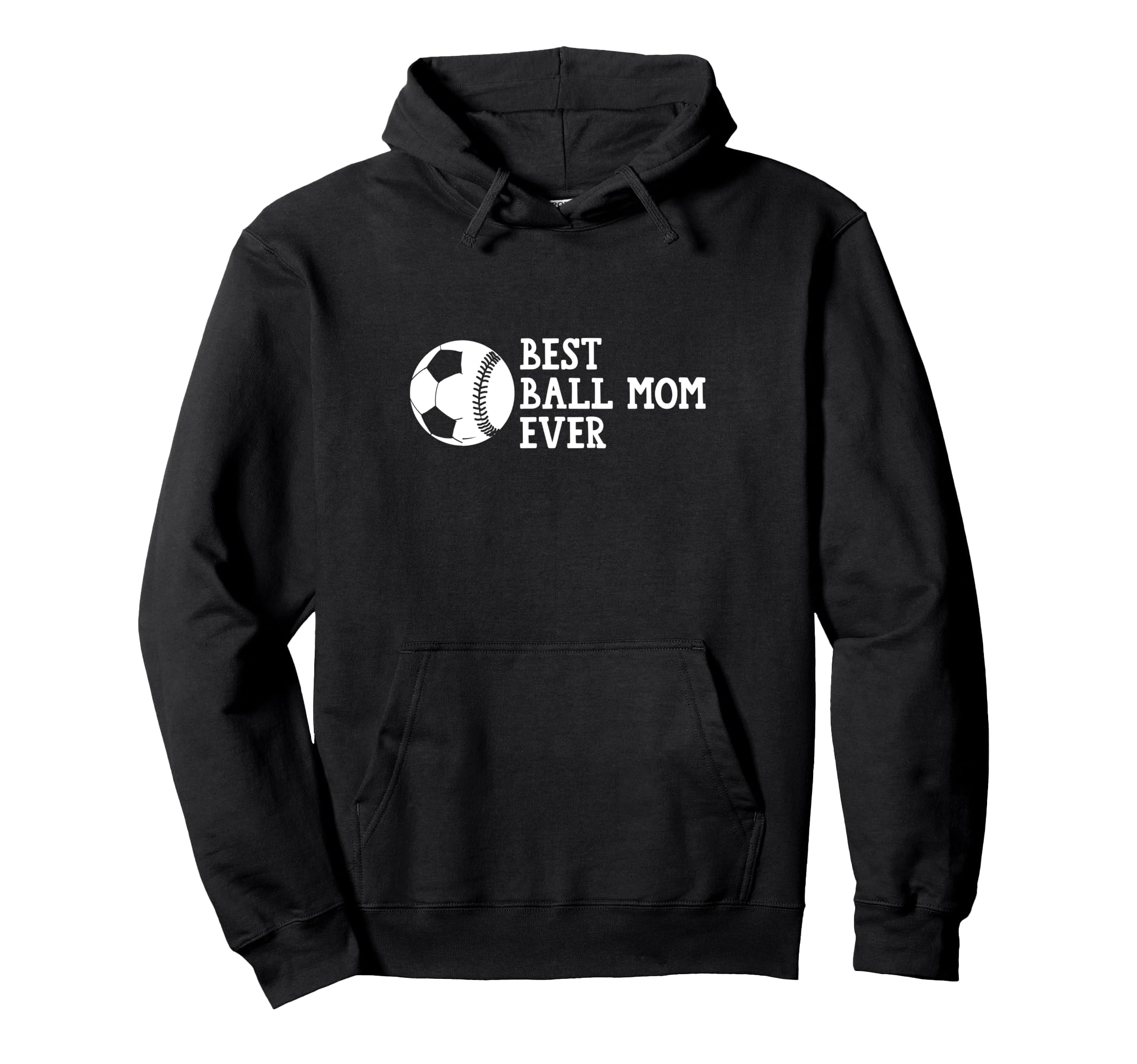 Best Ball Mom Ever Baseball Hoodie - Trendy Graphic for Adults