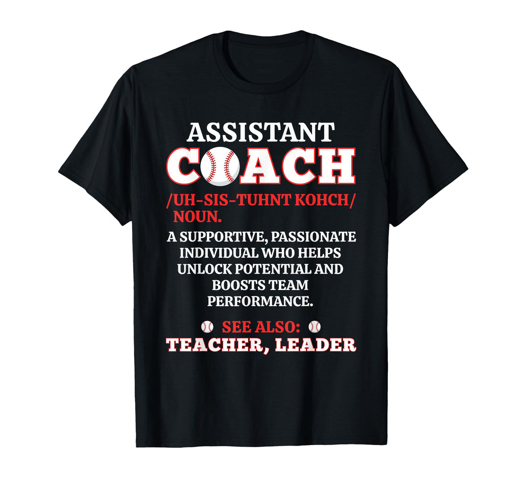 Baseball Assistant Coach Noun T-Shirt - Streetwear Style for Adults