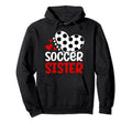 Soccer Sister Heart Soccer Players Sister Hoodie - Unique Graphic Unisex