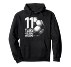11Th Birthday Soccer Player Football 11 Hoodie - Unique Graphic for Adults