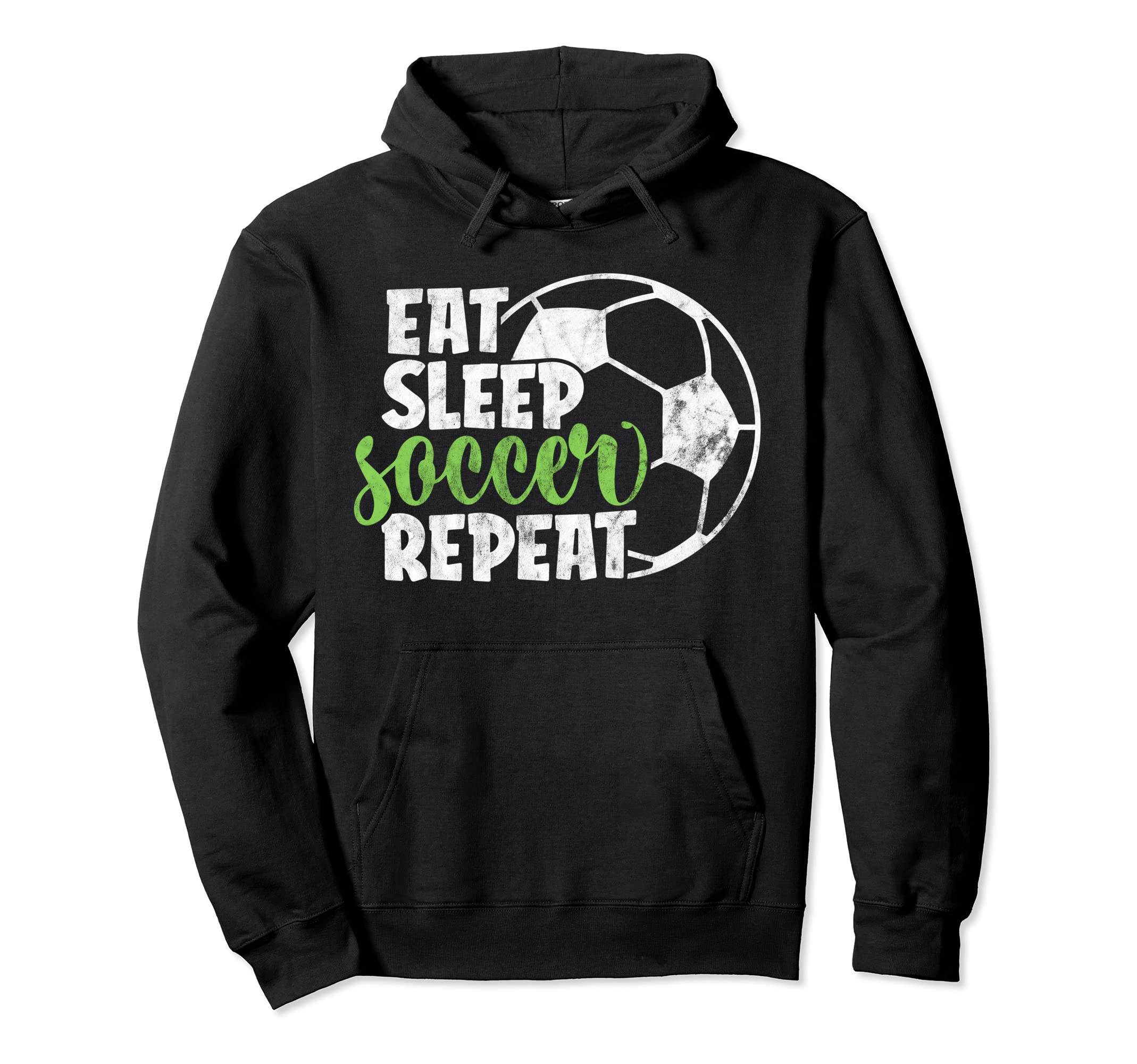 Eat Sleep Soccer Repeat Funny Sport Player Hoodie - Graphic Print Men Women