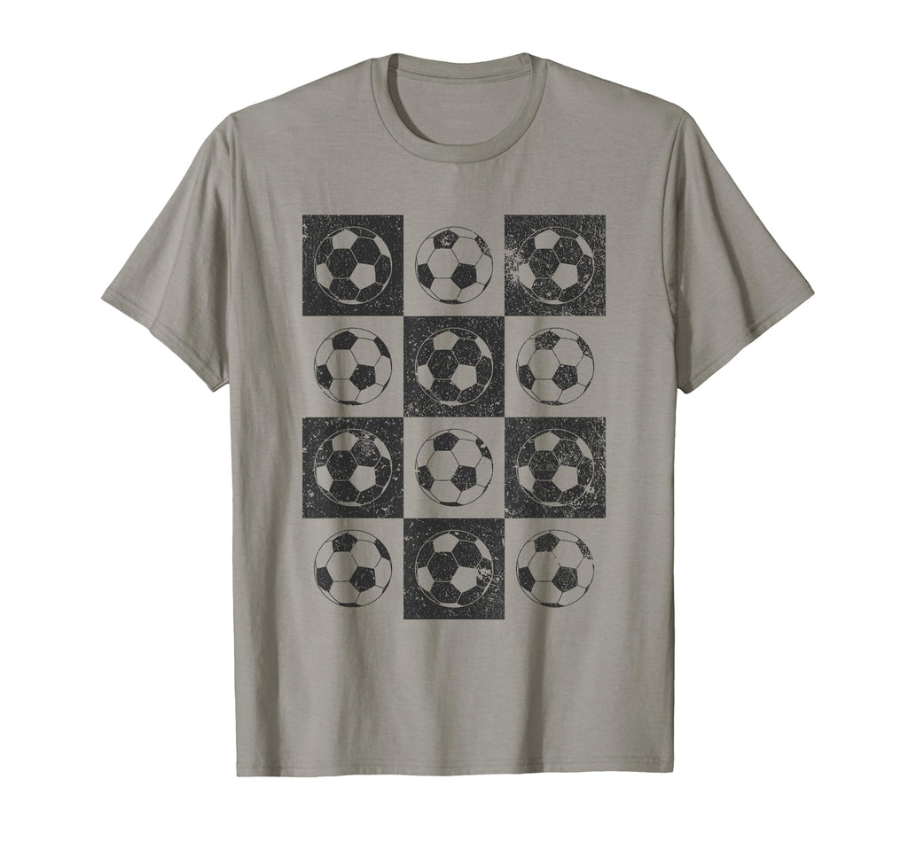 Checkerboard Checkered Soccer Lover T-Shirt - Graphic Print Men Women
