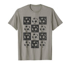 Checkerboard Checkered Soccer Lover T-Shirt - Graphic Print Men Women