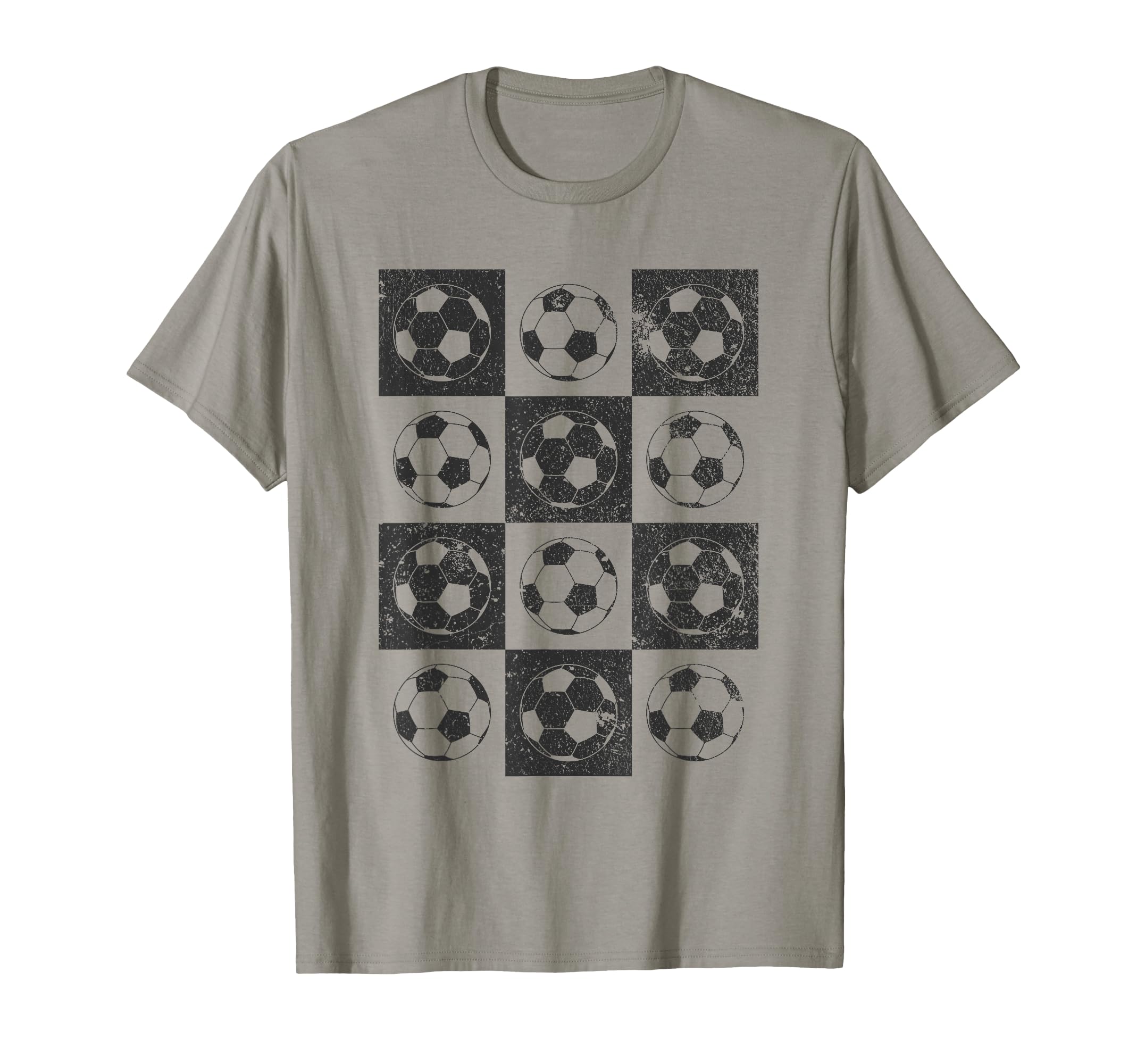 Checkerboard Checkered Soccer Lover T-Shirt - Graphic Print Men Women