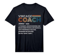 Coach Noun Definition Sports Team T-Shirt - Minimalist Print for Adults