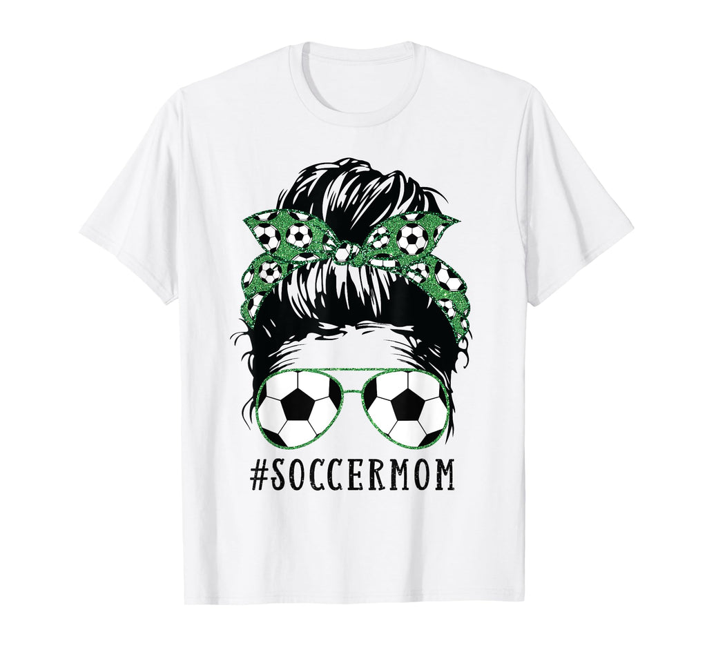 Soccer Mom Messy Bun Sports Momlife T-Shirt - Custom Art Print Unisex