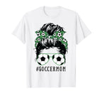 Soccer Mom Messy Bun Sports Momlife T-Shirt - Custom Art Print Unisex