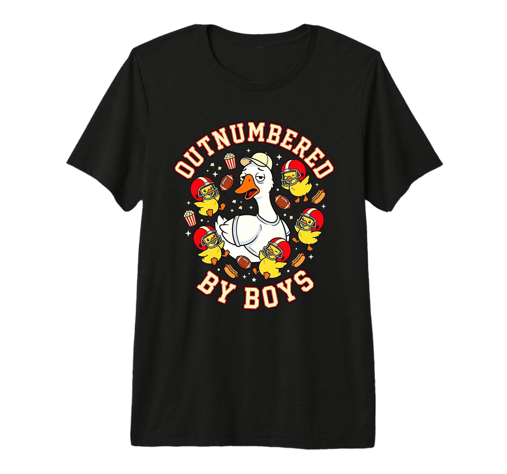 Outnumbered Ducklings Football T-Shirt - Casual Everyday Wear Men Women
