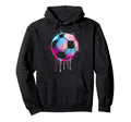 Soccer Awesome Colorful Soccer Drip Hoodie - Custom Art Print Unisex