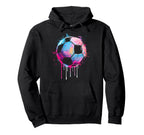 Soccer Awesome Colorful Soccer Drip Hoodie - Custom Art Print Unisex