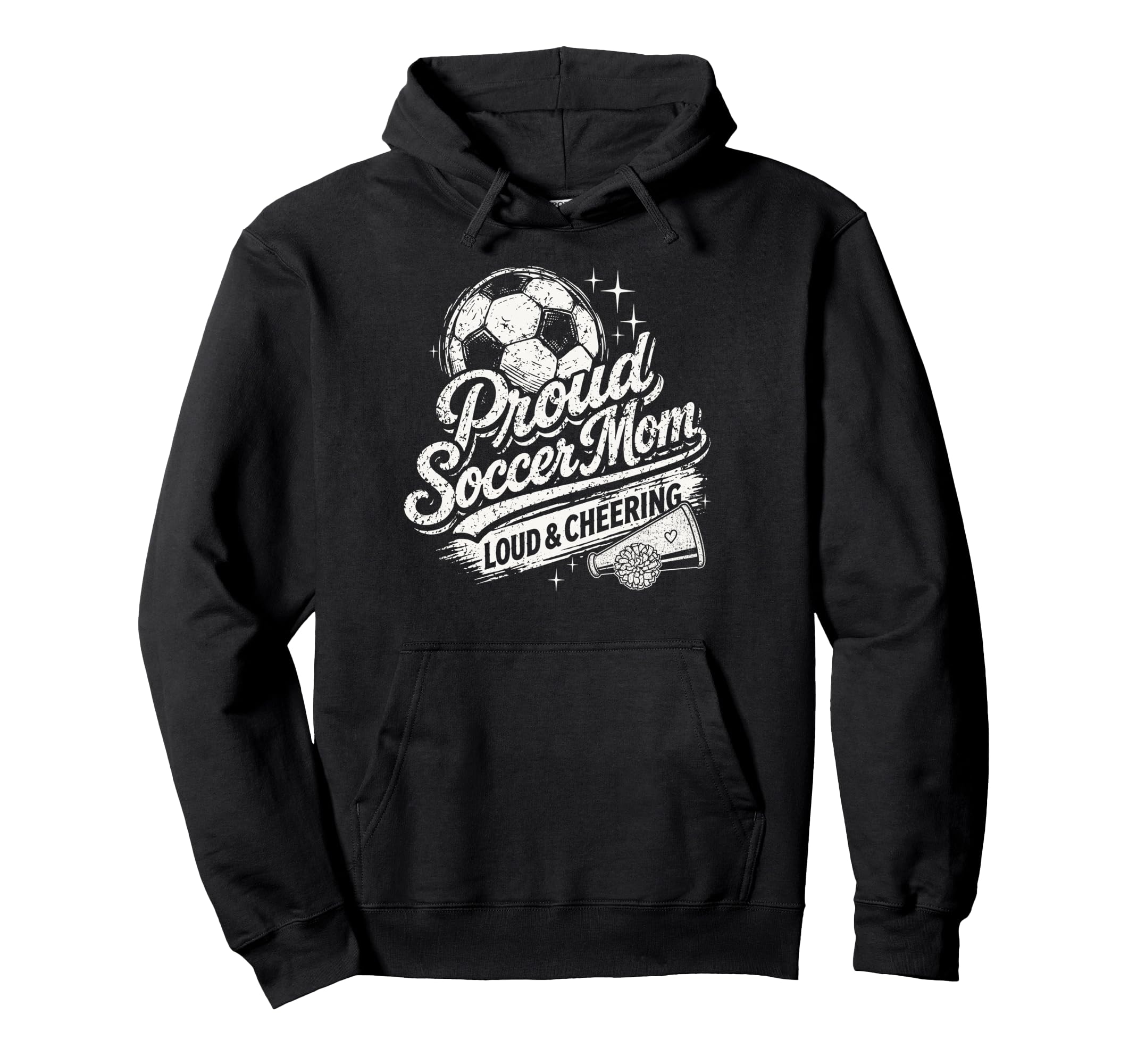 Soccer Mom Proud Loud And Cheering Hoodie - Custom Art Print for Adults