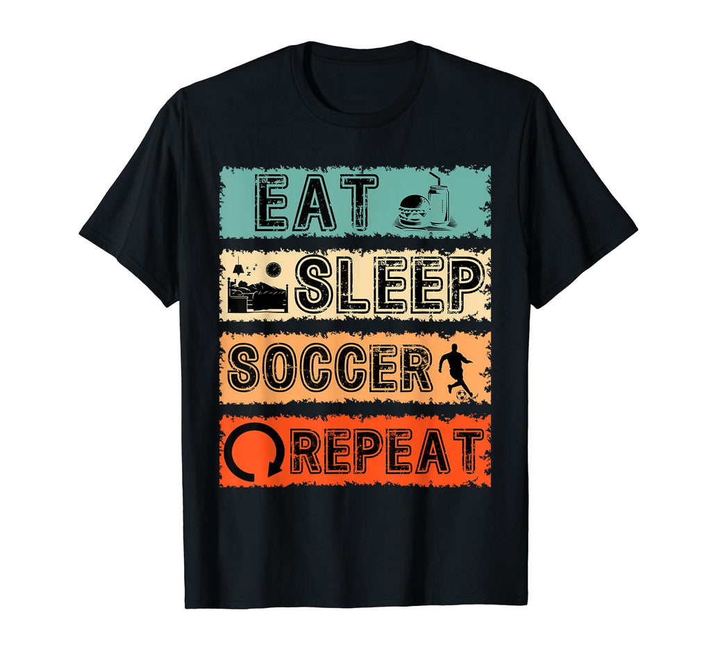 Eat Sleep Soccer Repeat Sports Cycle T-Shirt - Streetwear Style Men Women