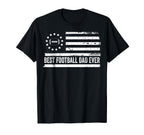 Football Coach Us American Flag Patriotic T-Shirt - Minimalist Print Unisex