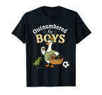 Outnumbered Funny Mom Soccer Family T-Shirt - Streetwear Style for Adults