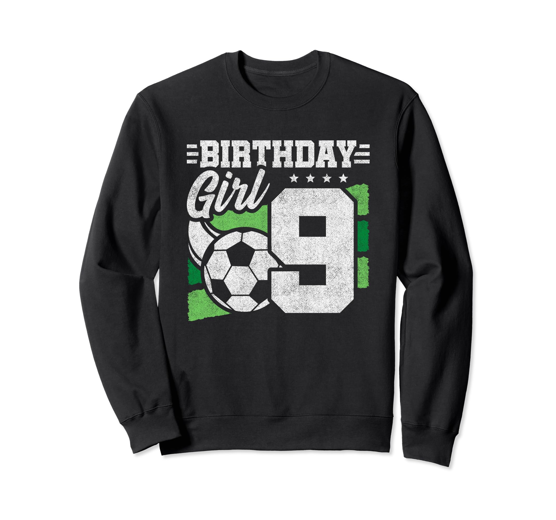 9Th Birthday Soccer Party 9 Year Sweatshirt - Custom Art Print for Adults