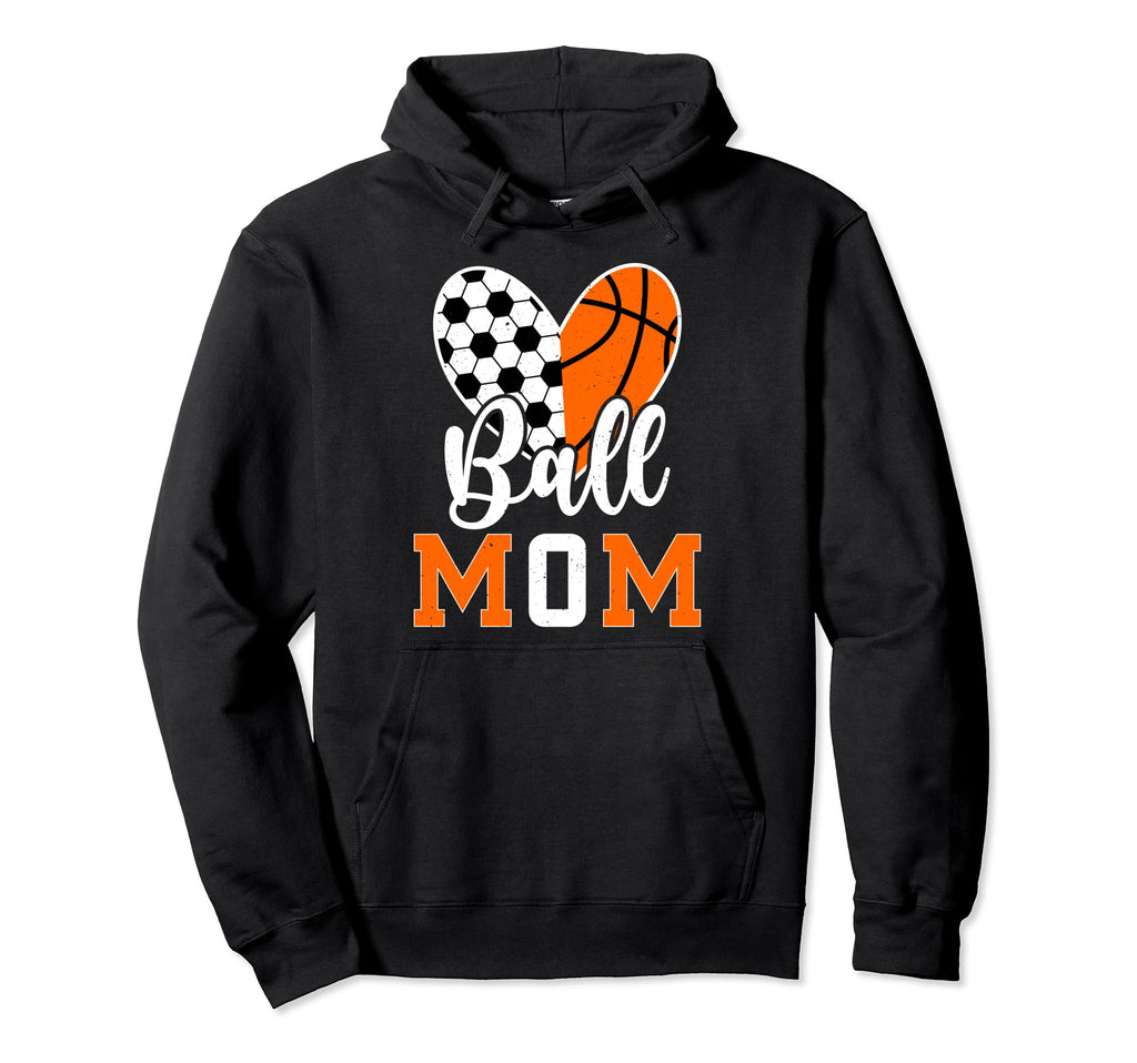 Ball Mom Soccer Basketball Mom Hoodie - Trendy Graphic Men Women