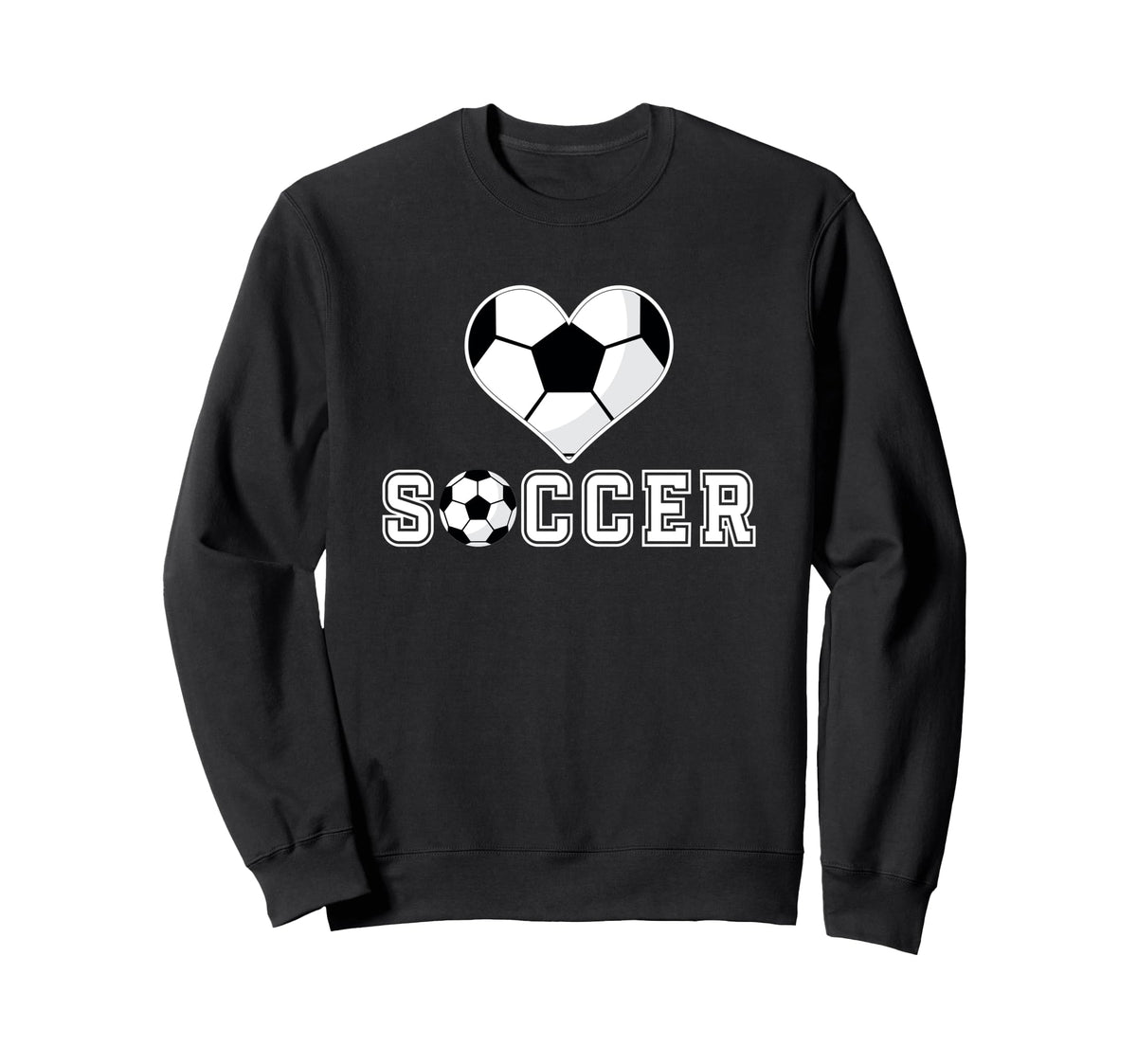 Heart Soccer Passionate Fan Sweatshirt - Casual Everyday Wear for Adults