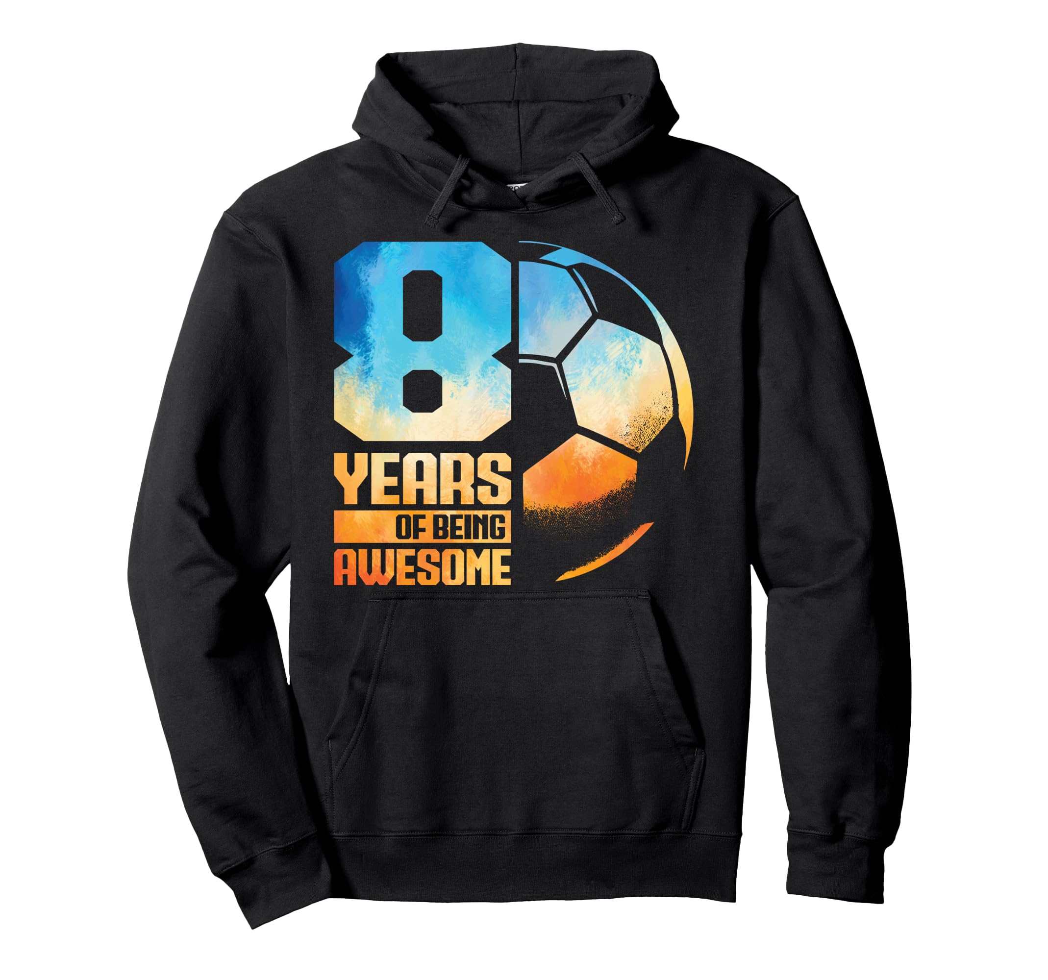 8Th Birthday Soccer Player Hoodie - Casual Everyday Wear Men Women