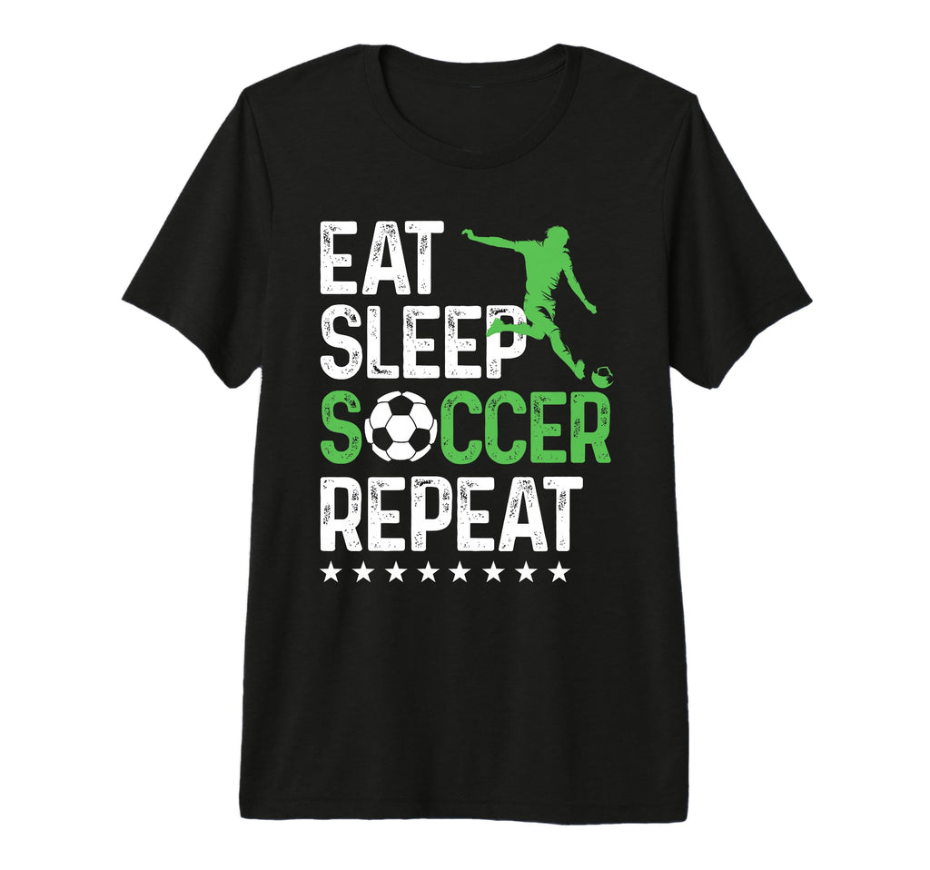 Eat Sleep Soccer Repeat Sport Player T-Shirt - Streetwear Style for Adults
