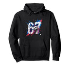67 Soccer Smash Number Sixty Seven Hoodie - Trendy Graphic Men Women