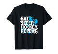 Eat Sleep Hockey Repeat T-Shirt - Graphic Print for Adults