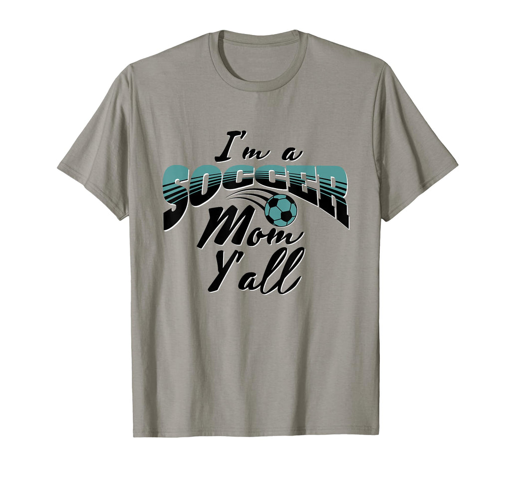 Mom Soccer Lover Soccer Mom Gift Teal T-Shirt - Unique Graphic for Adults