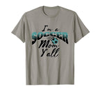 Mom Soccer Lover Soccer Mom Gift Teal T-Shirt - Unique Graphic for Adults