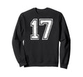 17 Number Seventeen Team Sports Sweatshirt - Aesthetic Graphic for Adults