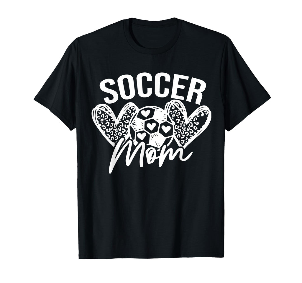 Heart Soccer Mama Checkered Soccer Mom T-Shirt - Trendy Graphic Men Women