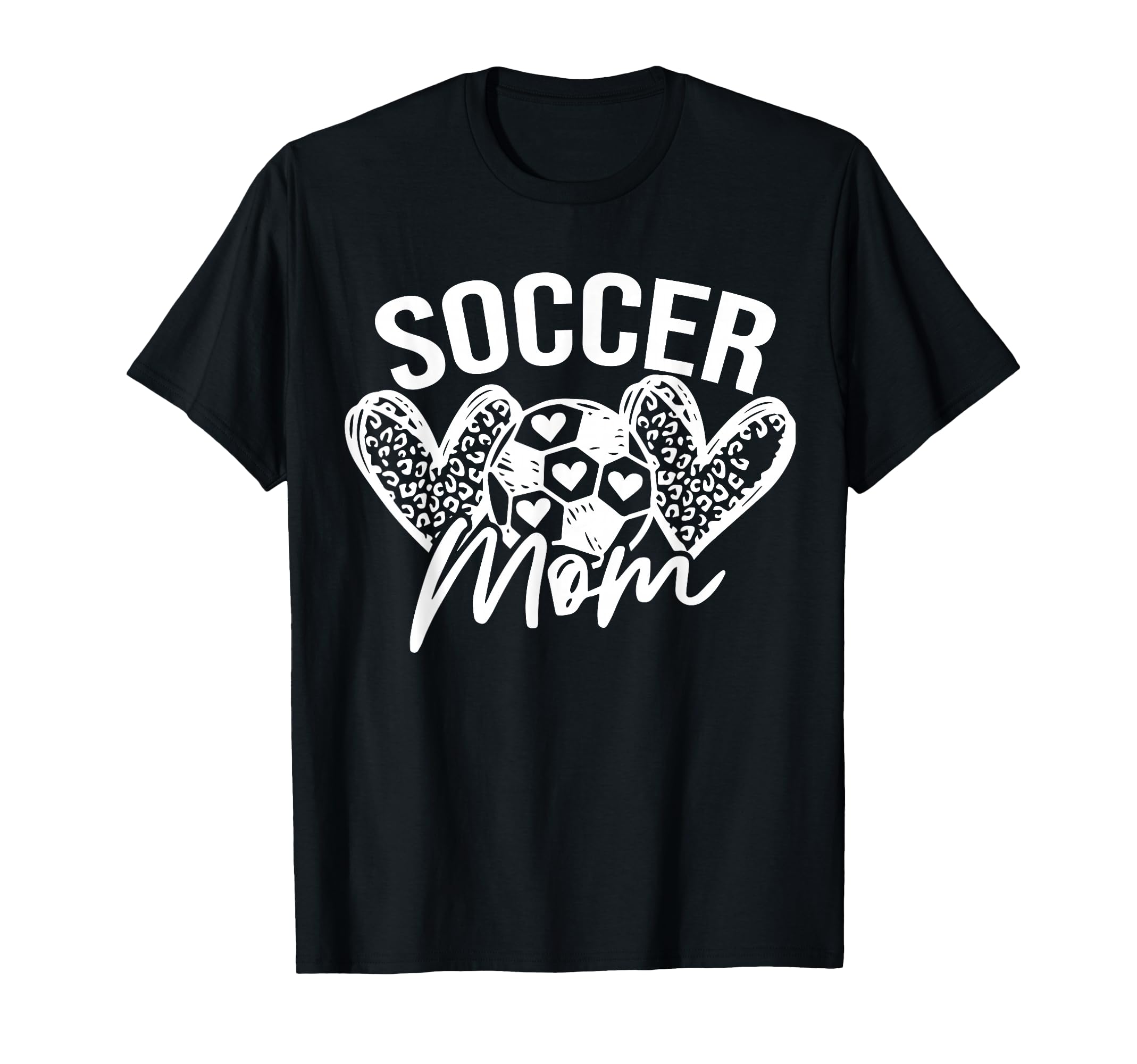 Heart Soccer Mama Checkered Soccer Mom T-Shirt - Trendy Graphic Men Women