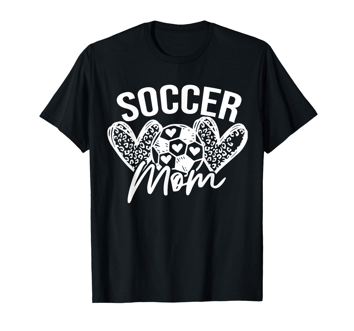 Heart Soccer Mama Checkered Soccer T-Shirt - Fun Novelty Design for Adults