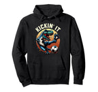 T Rex Dinosaur Soccer Player Ball Hoodie - Fun Novelty Design Unisex