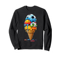Soccer Drip Ice Cream Drip Sweatshirt - Minimalist Print for Adults