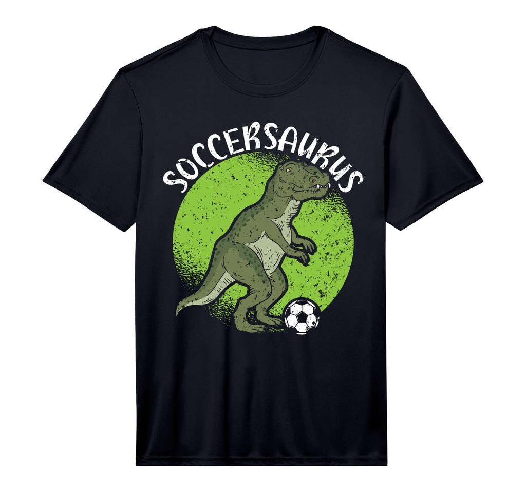 Soccersaurus Dinosaur Goalkeeper Sport T-Shirt - Fun Novelty Design Unisex